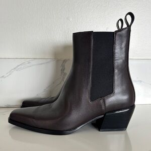 Rag & Bone Joni Brown Leather Women’s Chelsea Ankle Boots